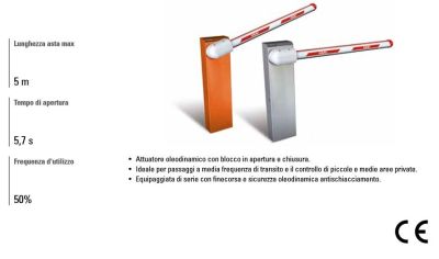 FAAC 104910 BARRIERA AUTOMATICA 230V  615 BPR STANDARD RAL 9006
