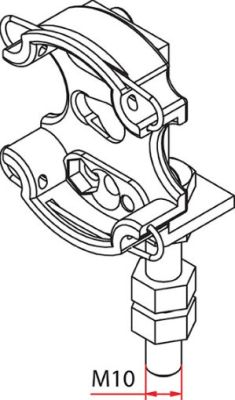 FAAC A4506_0570S TM2 SUP45 - SUPPORT CLIP ADJ.H_1PC