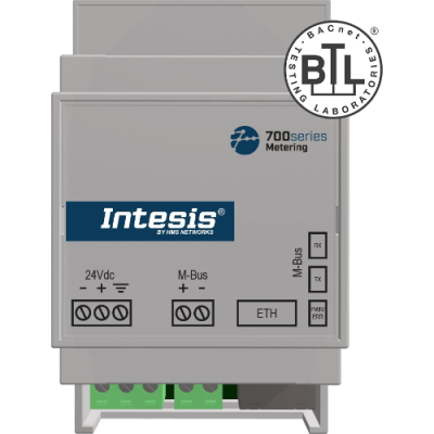 IN712MEB0200000 Gateway Intesis 700 Series per contatori M‑Bus a Modbus TCP o BACnet/IP