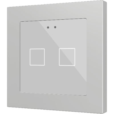 ZENNIO ZVIFR55X2S FLAT RGB 55 X2. CAPACITIVE GLASS BUTTON