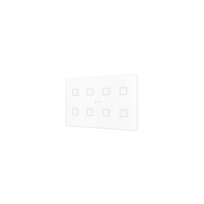 ZENNIO ZVITXLX8W TECLA XL 8-key backlit capacitive touch switch, white