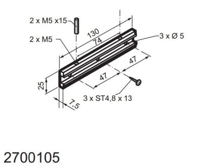 MINGARDI 2700105 Special actuator support bracket/Special actua