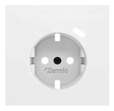 ZENNIO ZS70CSC1USMW ZS70. Schuko socket cover with USB C 70x70 mm - Ma