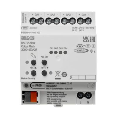 JUNG 300041SDA2R Attuatore KNX DALI-2 colore, 4 canali, sicuro