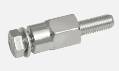 DOMOTIME CAVRN6E Galvanised steel hexagonal latches and rack screws - Pack of 6