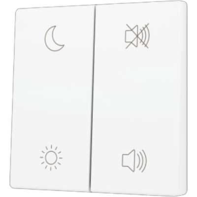 ZENNIO ZS55CSOFT24MWC ZS55. Cover for Double KNX Soft push button 55x55