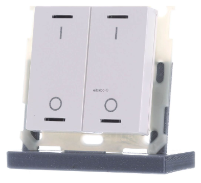 MDT BE-TAL55T2.D1 KNX Button Light 55, 2 tempi, RGBW, con sensore di temperatura, bianco puro lucido