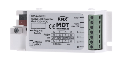 MDT AKD-0424V.02 Controller LED RGBW per strisce LED per automazione domestica KNX AKD-0424V.02