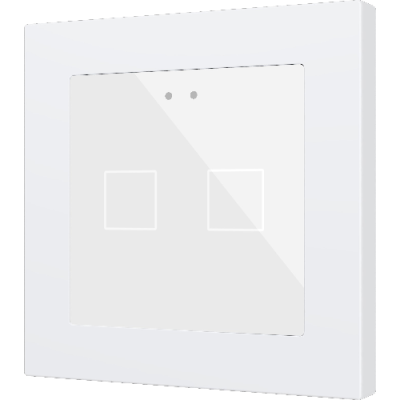 ZENNIO ZVIFR55X2W FLAT RGB 55 X2. PULSANTE CAPACITIVO IN VETR