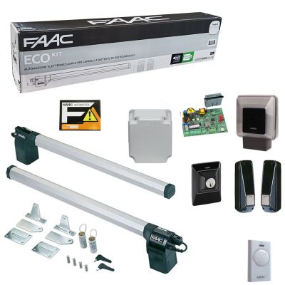 FAAC 105632445 ECO KIT 230V GREEN Door Door Automation for 2 Double Hinged Doors