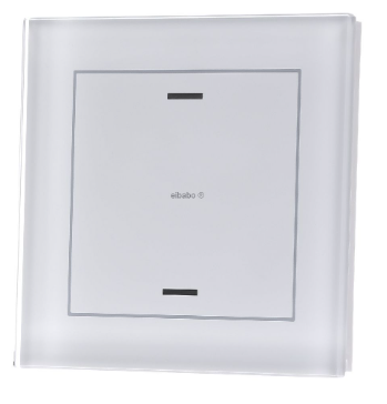 MDT BE-GTL1TW.01 EIB, KNX, pulsante di vetro II Lite 1-piega, RGBW, neutro, con sensore di temperatura, bianco