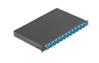 PANDUIT NKFD1W24AQDLC NK eDrawer with 24 Duplex LC Adapters - Aqua- Phos