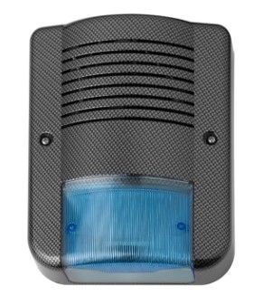 AVS ELECTRONICS 1161144 Sirena a led autoalimentata da esterno in ABS finitura CARBON LOOK