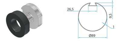FAAC A4505_0516 TM2 45 Deprat 89 tube adapter