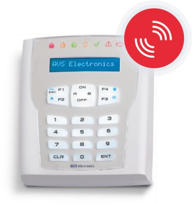 AVS ELECTRONICS 1111140 A500 XS4 white smart LCD keyboard with integrated two-way radio receiver