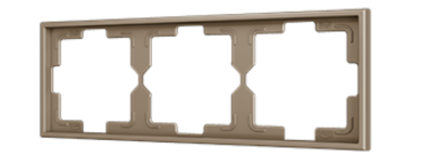 ZENNIO ZS70FM3C ZS70. 3-gang Frame - Champagne