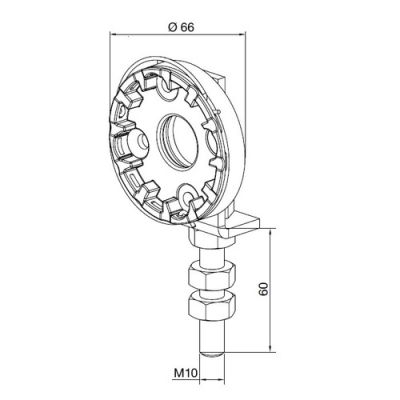 TTGO 625.10011 Compact stand, adjustable with M10 screw