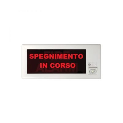 INIM FIRE FOP47 “SHUTDOWN IN PROGRESS” pictogram for plate ISS02X-ESS02X