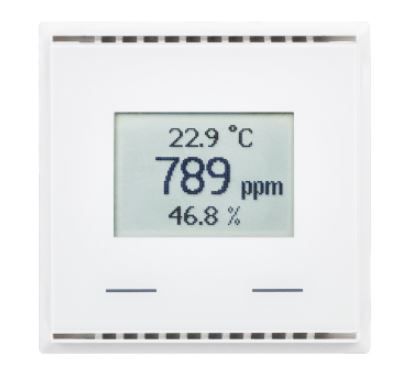 ELSNER 70639 KNX AQS/TH-UP Touch CH- pure white RAL 9010 KNX CO2 sensor- Temp.- Humidity- Touch buttons
