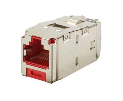 PANDUIT CJS6X88TGRDY Mini-Com Module- Cat 6A- Shielded- 8 pos 8 wire- U