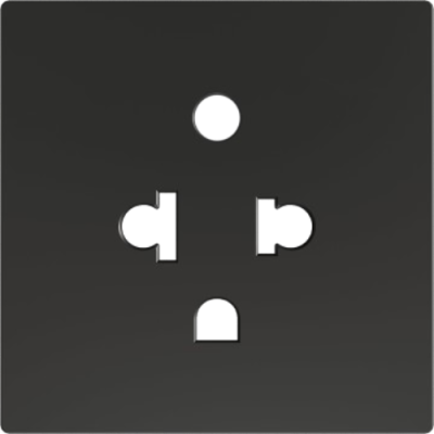 ZENNIO ZS55CEUAA ZS55. Euro-American socket cover 55x55 mm - Anthra