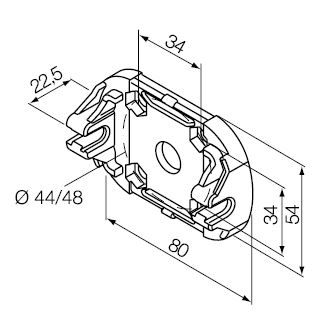 NICE 692.32.00 Supporto in plastica ad incastro (da accoppiare necessariamente all'art.523.10014)