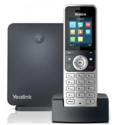 YLK-DECT-W53P (disattivo) Yealink DECT-IP W53P Single Cell Base Station e Cordless W53H: 8 chiamate, 8 account