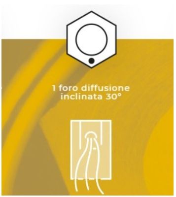CONCEPT CSS-ACCS35-30 per S35 e S55 - 1 foro diffusione inclinata 30 gra
