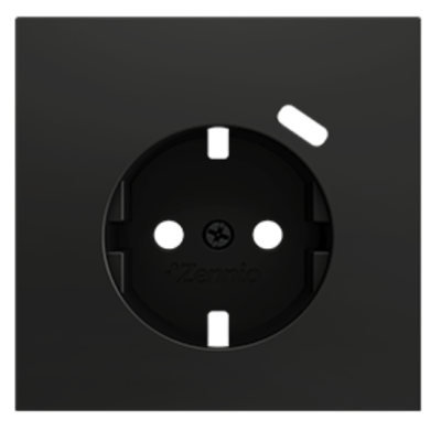 ZENNIO ZS70CSC1USA ZS70. Schuko socket cover with USB C 70x70 mm - An