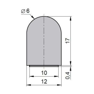 SOMMER YS10332-00001 6m rubber profile (passive), black