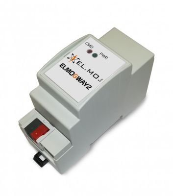ELMO ELMOGWAY2 Compact gateway for interfacing EL.MO. intrusion and fire control panels to MODBUS, KNX and SCS home automation systems