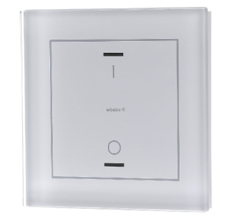 MDT BE-GTL1TW.B1 Pulsante EIB, KNX, vetro II Lite a una volta, RGBW, interruttore, con sensore di temperatura