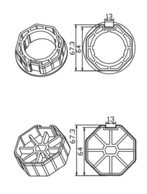CAME 001YK5105 OCTAGONAL 70x1.2mm
