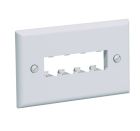 PANDUIT CFPH4IW Faceplate- 4 Port- Single Gang- Horizontal- Off White