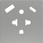 ZENNIO ZS55CEUA2USS ZS55. Euro-American socket cover with USB C and A