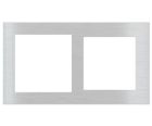 EKINEX EK-D2G-GAG Double plate 1 window 55X55 + 1 window 60X60 in plastic (silver colour)