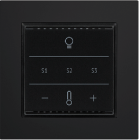 ELSNER 70953 Cala KNX MultiTouch T Light/Sun Shade CH-black 9005 Light Button-Sun Protection-Temperature