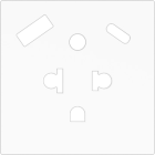 ZENNIO ZS55CEUA2USW ZS55. Euro-American socket cover with USB C and A