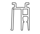 FAAC 105814 LOWER PLASTIC PROFILE MOVABLE DOOR L= 5,100 TK20