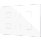 ZENNIO ZVIFXLX6W Customizable backlit capacitive touch switches from the Flat family with proximity sensor and flat design (9 mm) in XL format 6 keys, white