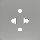 ZENNIO ZS55CEUAS ZS55. Euro-American socket cover 55x55 mm - Silver