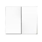 ZENNIO 830001909 ZS55. Double switch cover 55x55 mm - Matt white