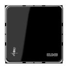 JUNG CD2178ORTSSW KNX room thermostat with integrated bus coupler and 4-channel button interface. Without temperature value adjustment knob - black