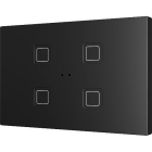 ZENNIO ZVITXLX4A TECLA XL backlit 4-button capacitive touch switch, black
