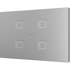ZENNIO ZVITXLX4S TECLA XL backlit 4-key capacitive touch switch, silver