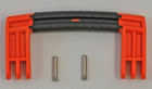 GT LINE KIN.1370 Maniglia laterale, arancione, rivestimento in gomm