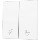 ZENNIO ZS55CSOFT22MWC ZS55. Cover for Double KNX Soft push button 55x55