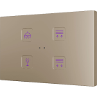ZENNIO ZVITXLX4 TECLA XL backlit 4-key capacitive touch switch, custom