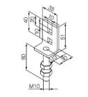 NICE 692.00.00 Staffa regolabile per perno quadro 10 mm (da accoppiare necessariamente all'art. 525.10013/AX)
