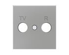 ZENNIO 830001506 ZS55 TVR/SAT Socket Cover, silver